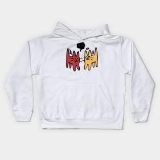 Angel and Devil Kittens Kids Hoodie